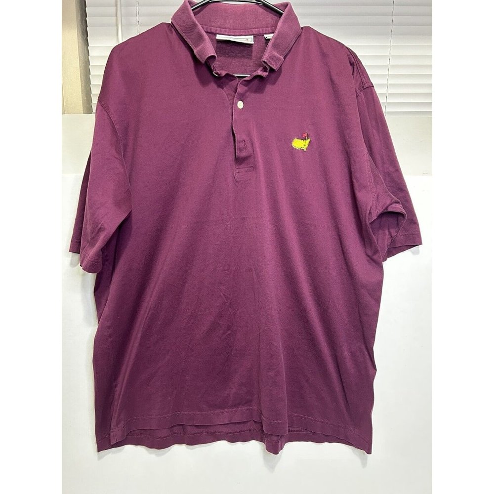 Vintage Masters Augusta National Golf Shop Polo Large Slazenger Purple/Mauve Col